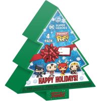 Funko Pop! Keychain - DC Super Heroes - Tree Holiday - (Pack da 4)
