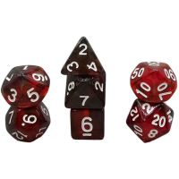 Set di 7 Dadi Transparenti - Lava