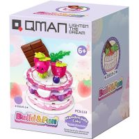 Qman Handmade Cake - Pinkish Strawberry - Build & Fun Dessert Keeppley