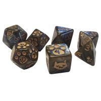 Set di 7 Dadi - Kitten Polyhedral Dice Set Brown