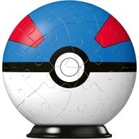 Puzzle Ball 3D - Pokemon - Pokeball Superball Blu - 54 Pezzi