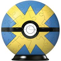 Puzzle Ball 3D - Pokemon - Pokeball Heal Ball Gialla-Blu - 54 Pezzi