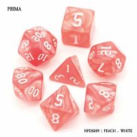 Set di 7 Dadi - Prima - Peach - White