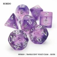 Set di 7 Dadi - Rubedo - Translucent Violet / Clear-Silver