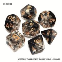 Set di 7 Dadi - Rubedo - Translucent Smoke / Clear-Bronze