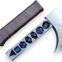 Tomahawk + Set di 7 Dadi Blu - Oro