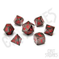 Set di 7 Dadi Deluxe - Infernal Iron Metal RPG Dice Set