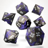 Set di 7 Dadi Deluxe - Nocturnum Dracona Metal RPG Dice Set