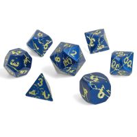 Set di 7 Dadi Deluxe - Gilded Rift Metal RPG Dice Set