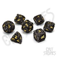 Set di 7 Dadi Deluxe - Soulreaper Gold Hollow Metal RPG Dice Set