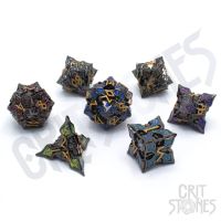 Set di 7 Dadi Deluxe - Nocturnal Aether Metal RPG Dice Set