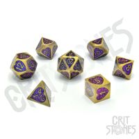 Set di 7 Dadi Deluxe - Charmheart Metal RPG Dice Set