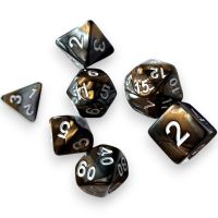Set di 7 Dadi Rusty-Gold