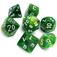 Set di Dadi Phantom (Verde, Bianco)