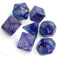 Set di Dadi Lustrous (Viola, Oro)