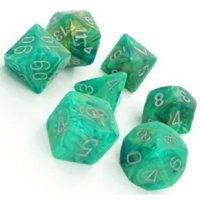 Set di Dadi Lustrous (Verde, Argento)