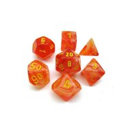 Set di Dadi Ghostly Glow (Arancione, Giallo)