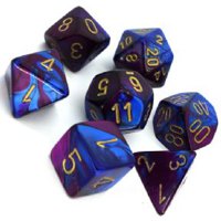 Set di Dadi Gemini (Blu, Viola, Oro)