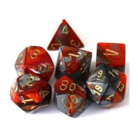 Set di Dadi Gemini (Arancione, Acciaio, Oro)