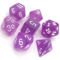 Set di Dadi Frosted (Viola, Bianco)