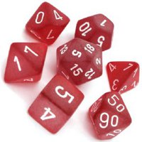 Set di Dadi Frosted (Rosso, Bianco)