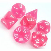 Set di Dadi Frosted (Rosa, Bianco)