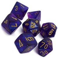 Set di Dadi Borealis (Viola Reale, Oro)