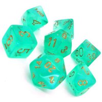 Set di Dadi Borealis (Verde Chiaro, Oro)