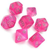 Set di Dadi Borealis (Rosa, Argento)