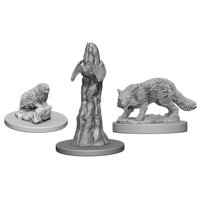Pathfinder - Deep Cuts Miniatures - Familiars (fox, bat, badger)