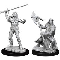 Nolzur's Marvelous Miniatures - Half-Orc Female Fighter