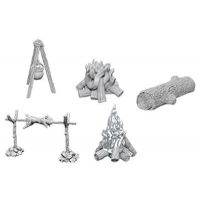 Pathfinder - Deep Cuts Miniatures - Camp Fire & Sitting Log