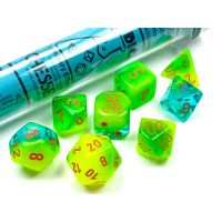 Set di Dadi Lab Dice - Gemini (Verde Plasma, Ciano, Arancione)