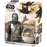 Puzzle Effetto 3D - 500 pezzi - Star Wars The Mandalorian