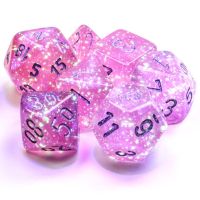 Set di Dadi Borealis Luminary (Rosa, Argento)