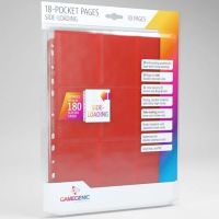 10 Fogli 18 Tasche Inserimento Laterale Gamegenic (ROSSO)