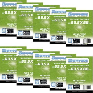 10x 100 Bustine Sapphire GREEN 63,5x88 | Mythic Bundle