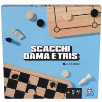 Scacchi, Dama e Tris in Legno
