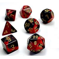 Set di Dadi MINI Gemini (Nero-Rosso, Oro)