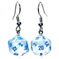 Orecchini a Gancio - Dado Borealis Mini-Poly d20 (Icicle)