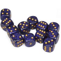 Set di Dadi 12D6 Speckled (Cobalto, Oro)