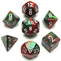 Set di Dadi Gemini (Verde-Rosso, Bianco)