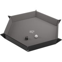 Vassoio Lanciadadi Gamegenic Magnetic Dice Tray Hexagonal (Nero-Grigio)