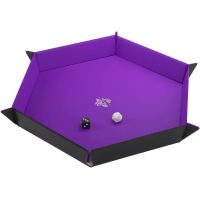 Vassoio Lanciadadi Gamegenic Magnetic Dice Tray Hexagonal (Nero-Viola)