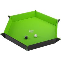 Vassoio Lanciadadi Gamegenic Magnetic Dice Tray Hexagonal (Nero-Verde)
