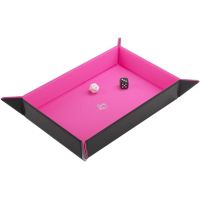Vassoio Lanciadadi Gamegenic Magnetic Dice Tray Rectangular (Nero-Rosa)