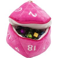 Jumbo d20 Plush - Portadadi Rosa/Bianco