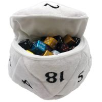 Jumbo d20 Plush - Portadadi Bianco/Nero