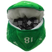 Jumbo d20 Plush - Portadadi Verde/Bianco