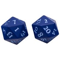 Vivid Heavy Metal Dice - Set di 2 Dadi Metallici D20 - Blu